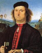 PERUGINO, Pietro Portrait of Francesco delle Opere Germany oil painting artist